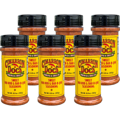 Cimarron Doc's Sweet Rib Rub & Bar-B-Q Seasoning 6.6 oz. Bottles - Case of 6 - The Kansas City BBQ Store