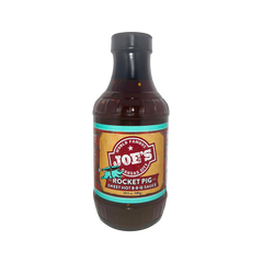 Bottle of Joe's Kansas City Rocket Pig Sweet Hot BBQ Sauce